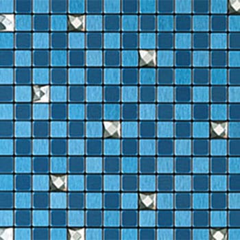 Mozaica metal accent tileシート モザイカ アルミタイプチップ+一部ガラスチップ MO17510・MO17511・MO17513～MO175015 - シンコール