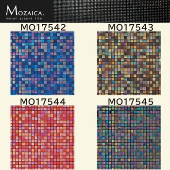 MOzaica metal accent tileシート モザイカ ガラスチップタイプ(ランダム配置)MO17542～MO17545 - シンコール