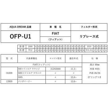 PLATINUM 輸入車オイルフィルター AQUA DREAM(アクアドリーム)