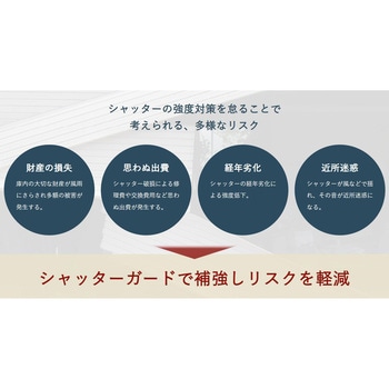 中型シャッターガード 差込式 防風対策 南国殖産
