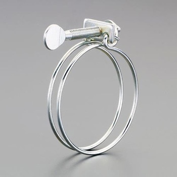 7- 10mm 手締めホースクランプ(ダブルワイヤー/10個) エスコ