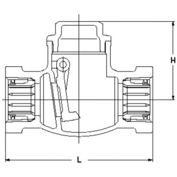 Rc 1/2"  スイングチャッキバルブ(給水用/青銅製) エスコ