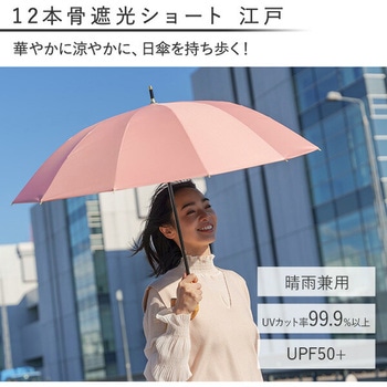 日傘 晴雨兼用傘 レディース 12本骨遮光ショート 江戸 mabu(マブ)