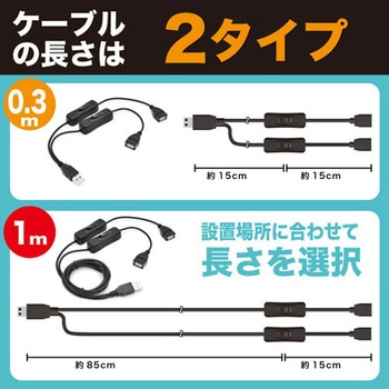 USB電源分岐ケーブル 1.0m JTT
