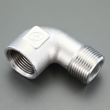Rc 3/8"x R  3/8"  ストレートエルボ(ステンレス製) エスコ