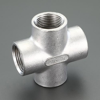 Rc1・1/4" クロス継手(ステンレス製) エスコ