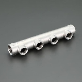 Rc3/4"xRc1/2" ヘッダー(5分岐/ステンレス製) エスコ