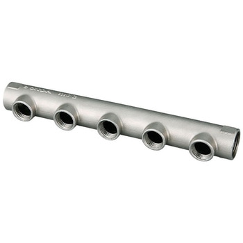 Rc3/4"xRc1/2" ヘッダー(6分岐/ステンレス製) エスコ