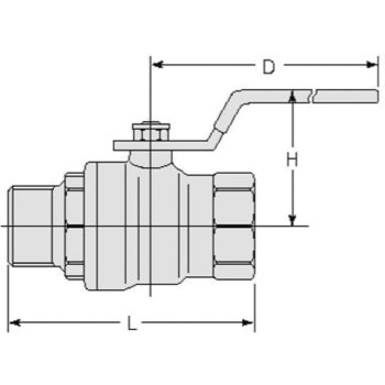 Rc 1/4"  ボールバルブ(フルボア/真鍮製) - エスコ