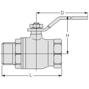 R3/8"xRc3/8"  ボールバルブ(真鍮製) エスコ