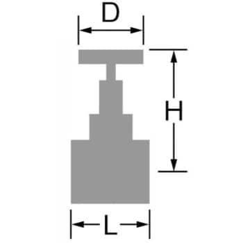 EA470DH-20 呼び20 埋設用ゲートバルブ(給水用/青銅) エスコ 呼び径(B