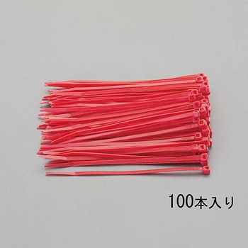 203x 2.5mm 結束バンド(赤/100本) エスコ