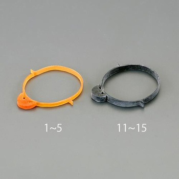 38x3mm 結束用ゴムバンド(アメ) (約690本) エスコ
