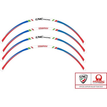17 inch wheel stripes kit - pramac Racing Limited Ed. Rosso/Blu CNC Racing (シーエヌシーレーシング)