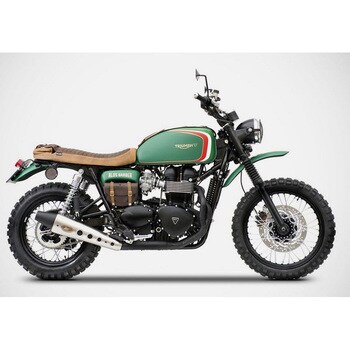 2＞1 ステンレススチール -CAT フルキット TRIUMPH BONNEVILLE， スクランブラー & THRUXTON ZARD (ザード)