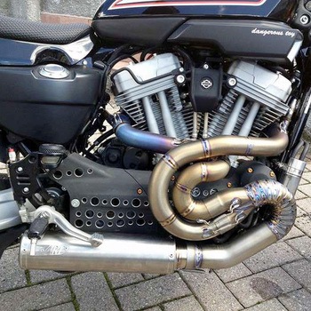 2＞1 ステンレススチール ヘッダキット + チタン レーシング スリップオン ハーレーダビッドソン XR 1200 (2009-2012) ZARD (ザード)