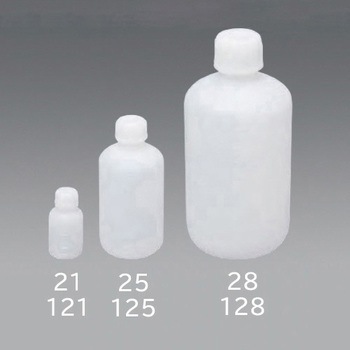 Φ98x207mm/1000ml 細口ポリ容器(10個) エスコ