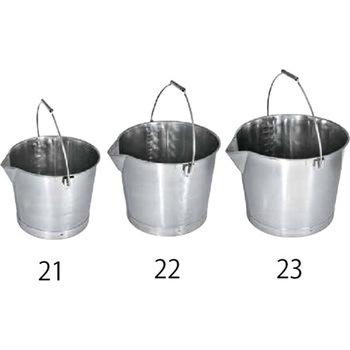 20L バケツ(口付/ステンレス製) エスコ