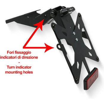 Adjustable license plate Ducati Hypermotard 950 ブラック CNC Racing (シーエヌシーレーシング)