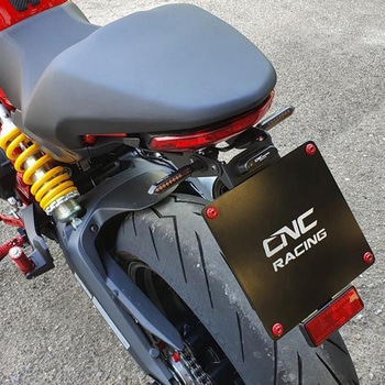 Adjustable license plate Ducati Monster / Supersport ブラック CNC Racing (シーエヌシーレーシング)