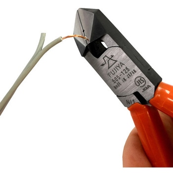 125mm 斜ニッパー・穴付(ラウンド刃) - エスコ