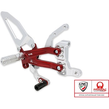 Adjustable rearsets Ducati Streetfighter V4 - Pramac Racing limited Edition ブラック CNC Racing (シーエヌシーレーシング)