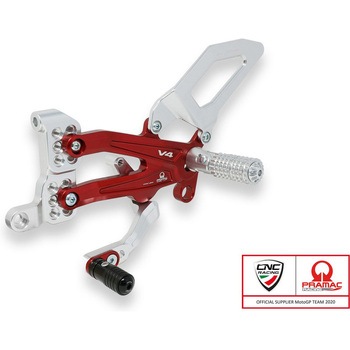 Adjustable rearsets Ducati Streetfighter V4 - Pramac Racing limited Edition ブラック CNC Racing (シーエヌシーレーシング)