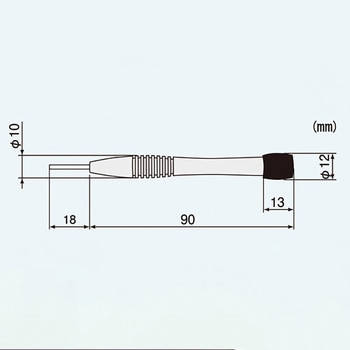 0.7x1.3x108mm [-]ドライバー(調整用・セラミック) エスコ