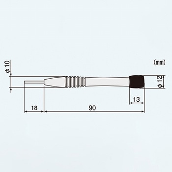 0.4x2.4x108mm [-]ドライバー(調整用・セラミック) エスコ