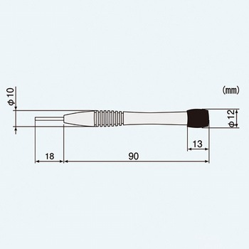 0.4x1.3x108mm [-]ドライバー(調整用・セラミック) エスコ