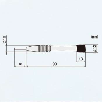 0.35x1.95x108mm [-]ドライバー(調整用・セラミック) - エスコ