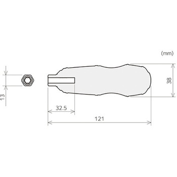 121mm [差替式]ドライバーハンドル エスコ
