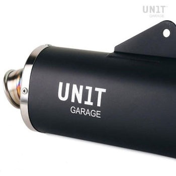 Black Exhaust with visible welding Tenere 700 | 3205Tit-BL - UnitGarage (ユニットガレージ)