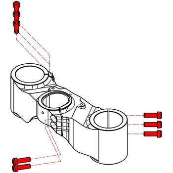 BOTTOM YOKE DUCATI 848/1098/1198 SCREW KIT - TITANIUM Titanium CNC Racing (シーエヌシーレーシング)