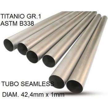 Cafe Racer Tubo titanio seamleSs D42，4mm×1mm L1000mm Titanio seamless Gr.1 TUBE AISI Tig GPR Exhaust (ジーピーアールエキゾースト)
