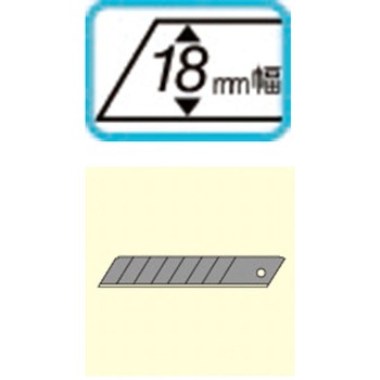 110x18x0.5mm カッターナイフ替刃(25枚/ケース付) - エスコ