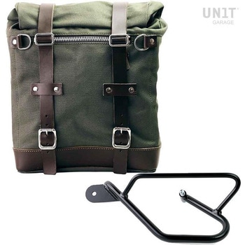 Canvas サイドパニアケース Scram 22L-30L + 左 サブフレーム Guzzi V9 Bobber | U201-2250SX UnitGarage (ユニットガレージ)