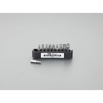 10本組 [+ -]ビット+1/4"DRソケットアダプターセット エスコ