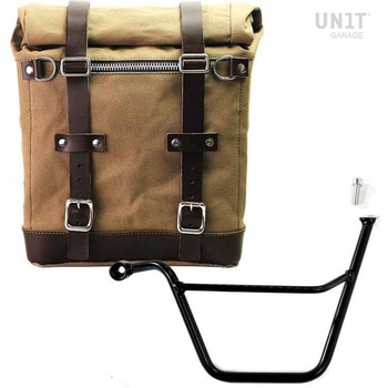 Canvas サイドパニアケース Scram 22L-30L + 左 サブフレーム Triumph Bonneville T100 (2001-2016) | U201-1005SX UnitGarage (ユニットガレージ)