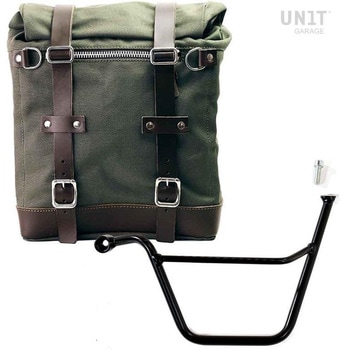 Canvas サイドパニアケース Scram 22L-30L + 左 サブフレーム Triumph Bonneville T100 (2001-2016) | U201-1005SX UnitGarage (ユニットガレージ)