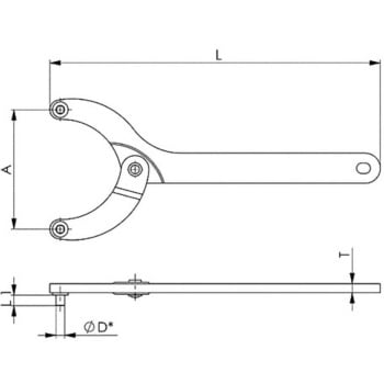 EA613XS-9 125-200mm/ 8mm ヒンジピンレンチ 1丁 エスコ 【通販