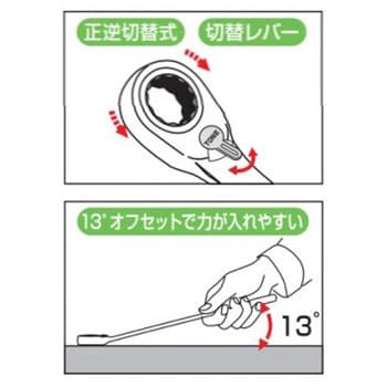 EA614HB 3本組/8-12mm コンビネーションギアレンチセット 1個 エスコ