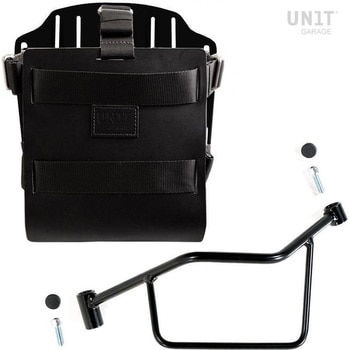U085+U000+2101SX-Black-Black Carrying system in aluminum with adjustable leather frontC Quick Release System and frame | U085-U000-2101SX UnitGarage (jbgK[W) KԎBMW R 1200 R LC R 1250 R 64744787