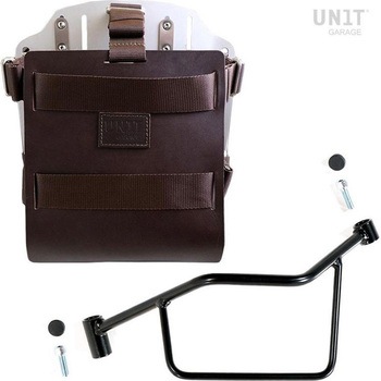 U085+U000+2101SX-Brown-Silver Carrying system in aluminum with adjustable leather frontC Quick Release System and frame | U085-U000-2101SX UnitGarage (jbgK[W) KԎBMW R 1200 R LC R 1250 R 64744814