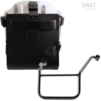 U085+U000+3208SX-Black-Silver Carrying system in aluminum with adjustable leather frontC Quick Release System and frame | U085-U000-3208SX UnitGarage (jbgK[W) KԎYamaha Tenere 700 64745356