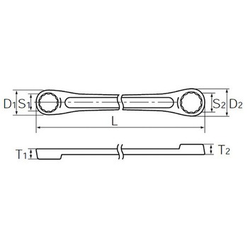 16x18mm 両口めがねレンチ(超ロング) エスコ