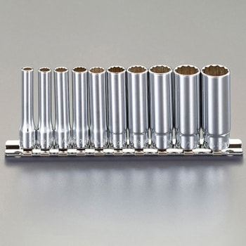 1/4"DR [航空規格]ディープソケット(インチ/十二角) エスコ