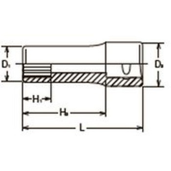 1/4"DR/  1/4"  [航空規格]ディープソケット(インチ) エスコ