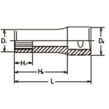 1/4"DR/  1/2"  [航空規格]ディープソケット(インチ) エスコ