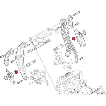 Central bolt kit for OEM rearsets Ducati Multistrada V4 CNC Racing (シーエヌシーレーシング)